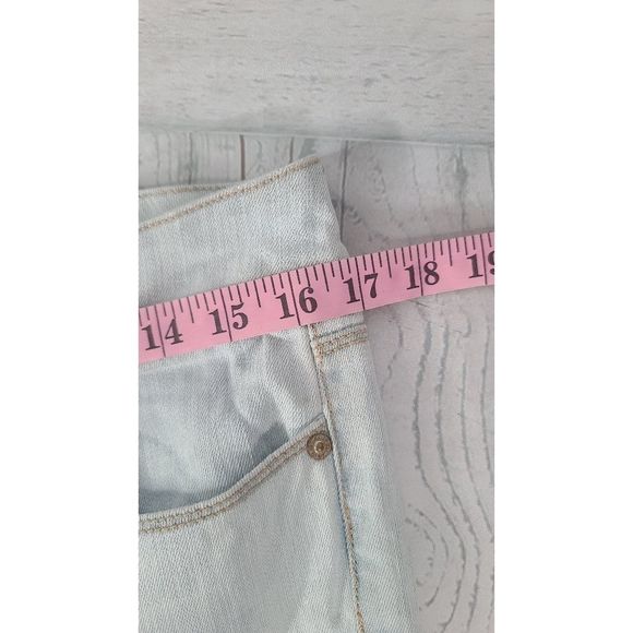 seven7 10 Sexy Flare Jeans Blue light Wash Distressed Denim Hippie Boho Hipster - Picture 3 of 9